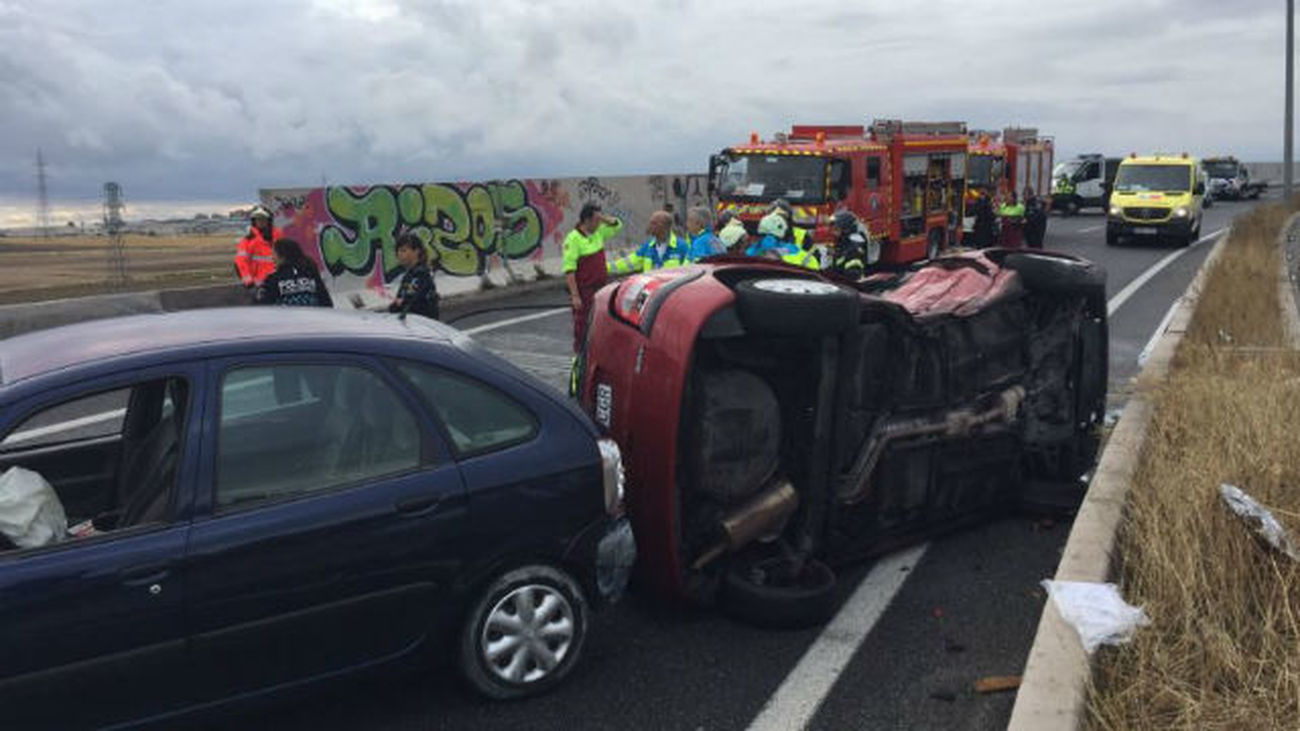 Una mujer muerta y tres heridos en un accidente de tráfico en Fuenlabrada