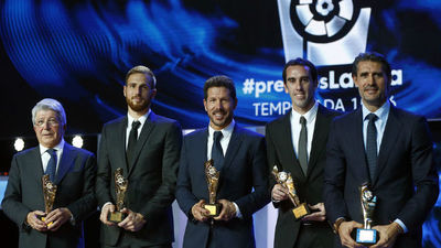 El Atlético, que acabó tercero, acapara los premios de LaLiga