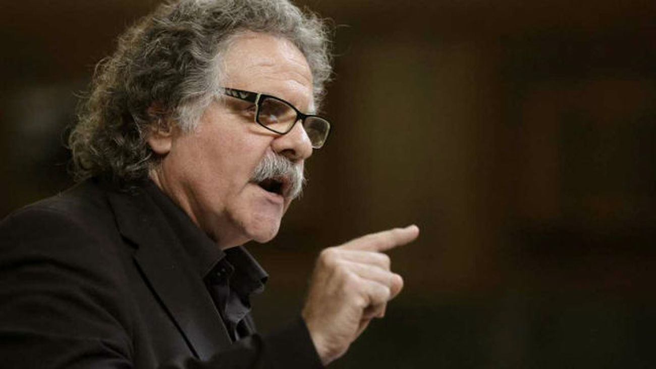 El portavoz de ERC en el Congreso, Joan Tardà, durante su intervención