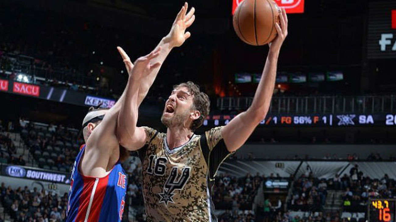Pau Gasol ante Detroit