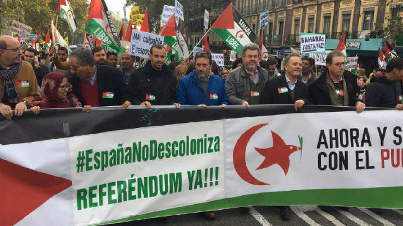Una marcha recorre Madrid para exigir un referéndum en el Sahara Occidental