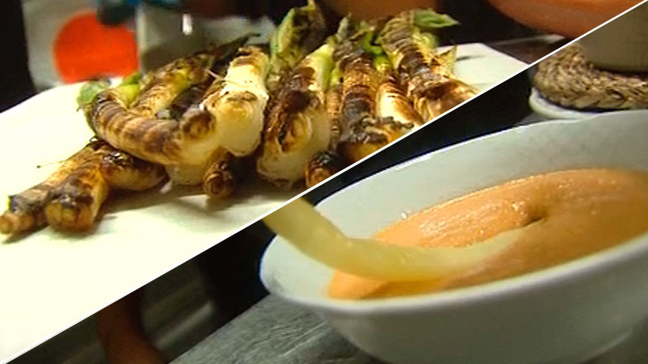 Calçots, una especialidad de Casa Jorge