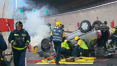 Esta noche simulacro en los túneles de la M-30 de Madrid
