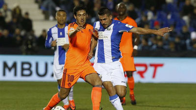 1-3. El Leganés, con un pie fuera de la Copa por un efectivo Valencia