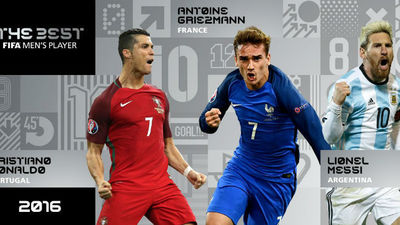 Cristiano, Griezmann y Messi, candidatos a The Best