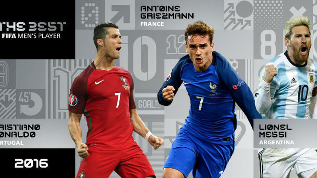 Cristiano Ronaldo, Griezmann y Messi