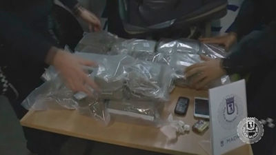 Detenido en Madrid cuando transportaba en su coche más de 20 kilos de hachís