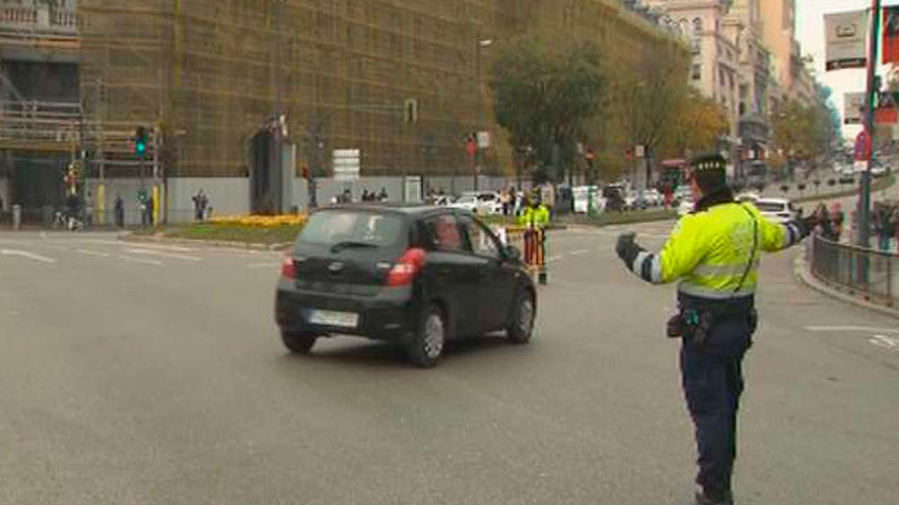 Primer fin de semana con las calles del centro de Madrid cortadas