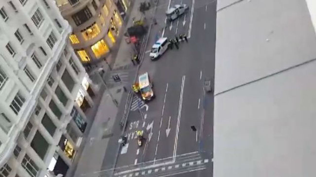 Desalojan parte de la Gran Vía durante 15 minutos ante una maleta sospechosa