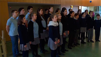 Campeones madrileños de villancicos escolares