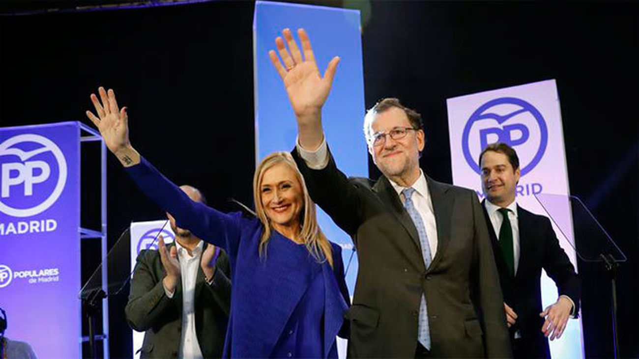 Cristina Cifuentes y Mariano Rajoy en Torrejón de Ardoz