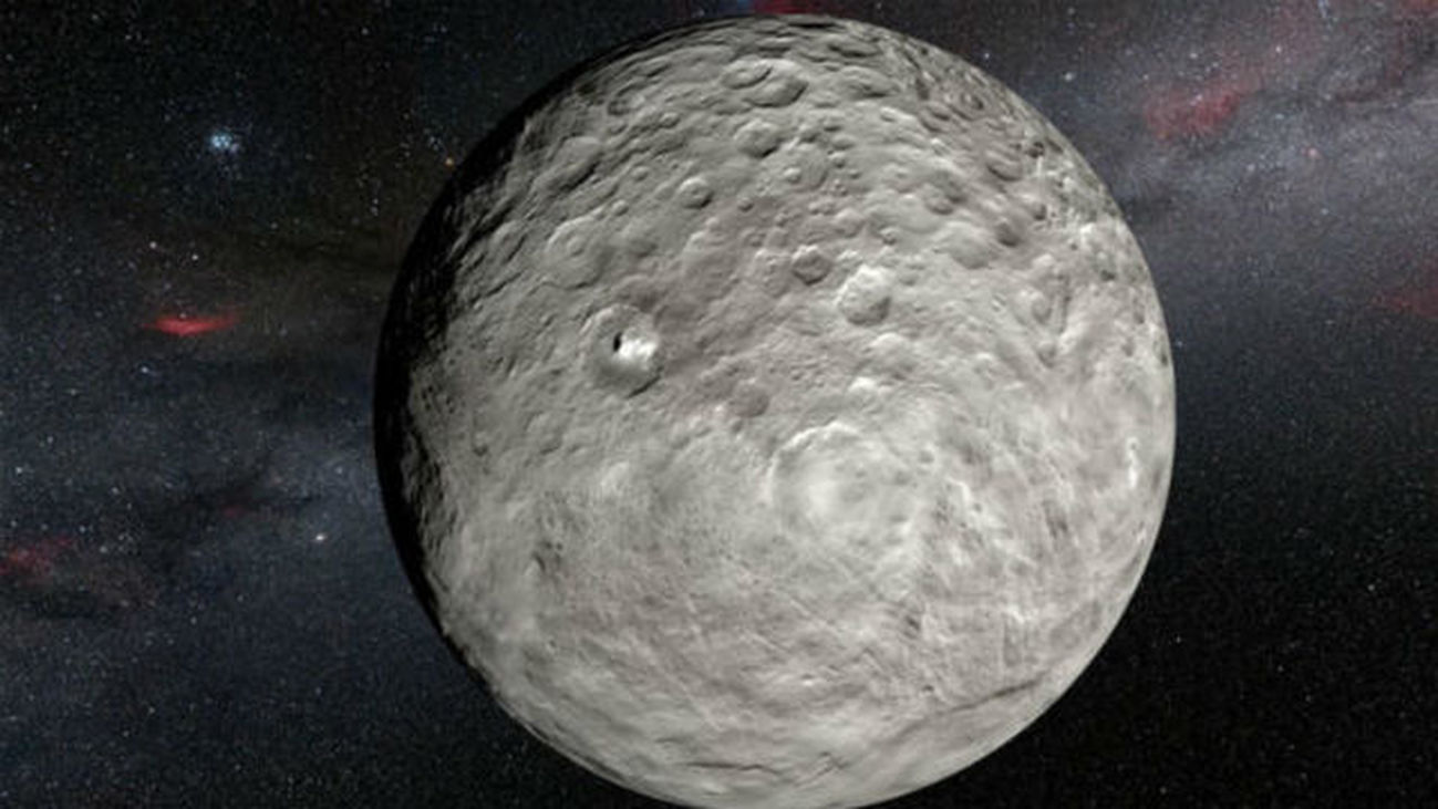 Detectan agua helada en las regiones oscuras del planeta enano Ceres