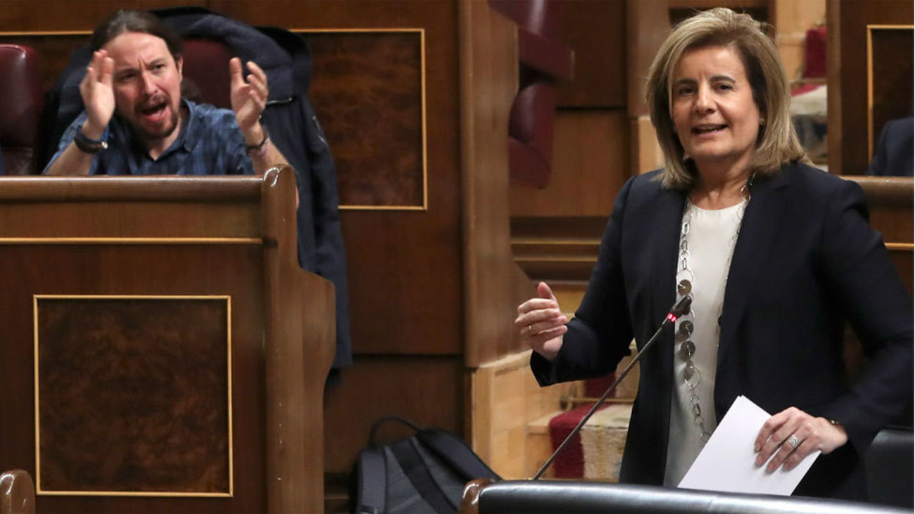 Fátima Báñez en la Sesión de Control del Congreso para hablar de las pensiones