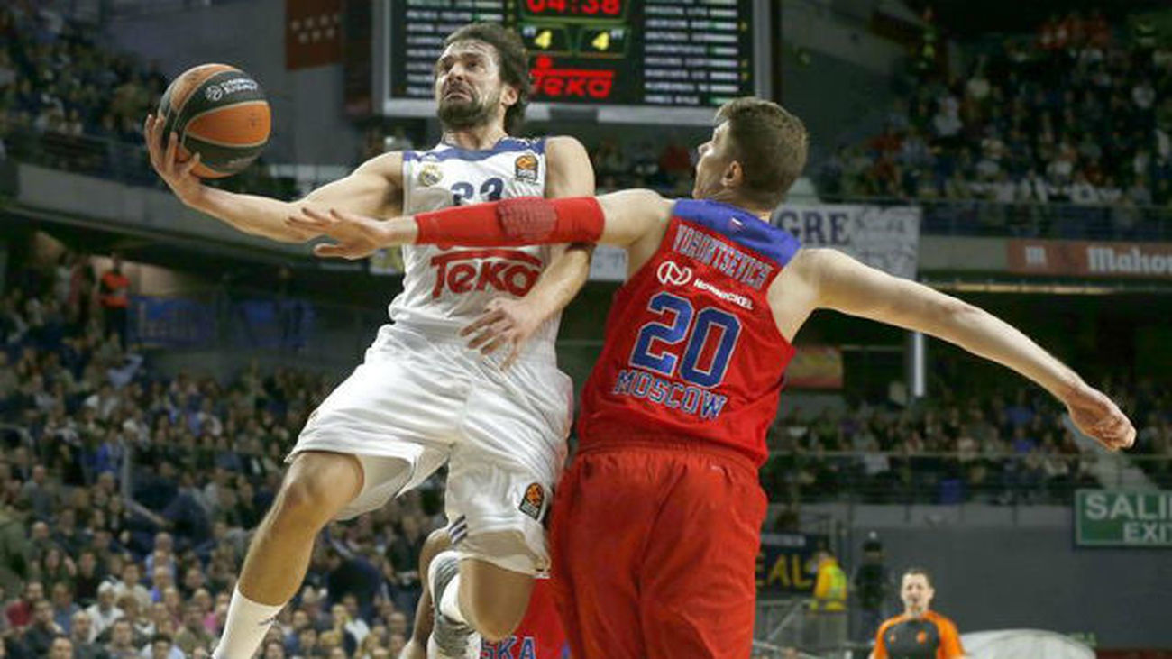 Sergio Llull ante el CSKA Moscú