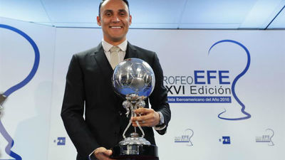 Keylor Navas, elegido 'Jugador Iberoamericano del Año'