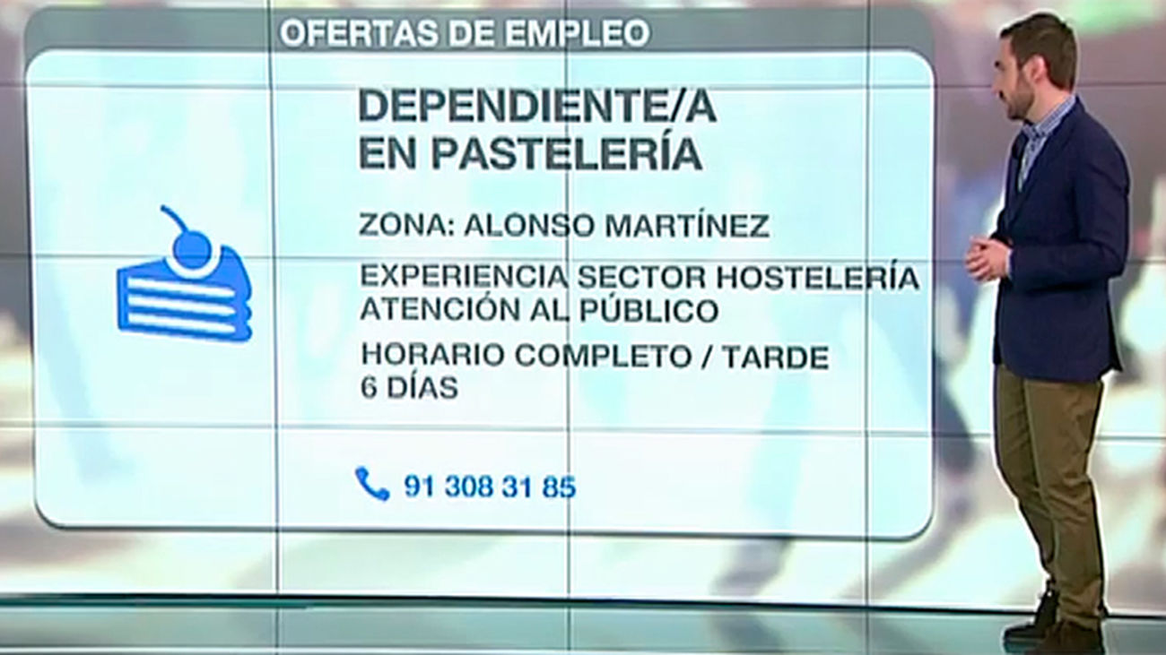 Se buscan dependientes de pastelería y veterinarios