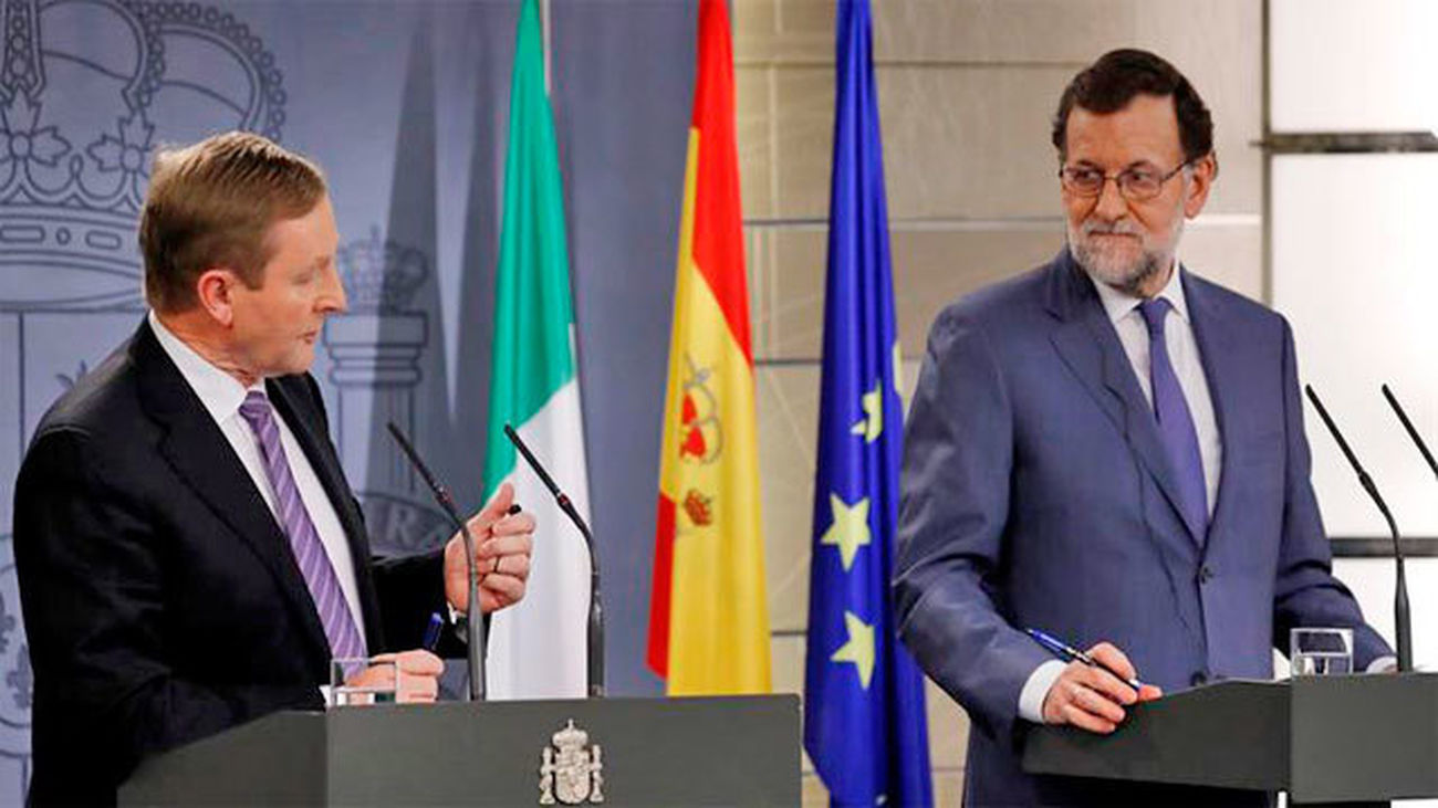 El primer ministro irlandés, Enda Kenny y el presidente Mariano Rajoy