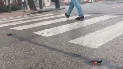 Brunete instala balizas emergentes con luz y sonido en pasos de peatones