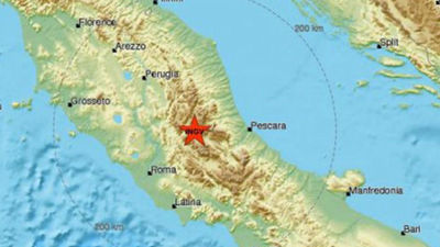 Cuatro seísmos sacuden el centro de Italia