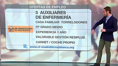 Se buscan auxiliares de enfermería y abogados