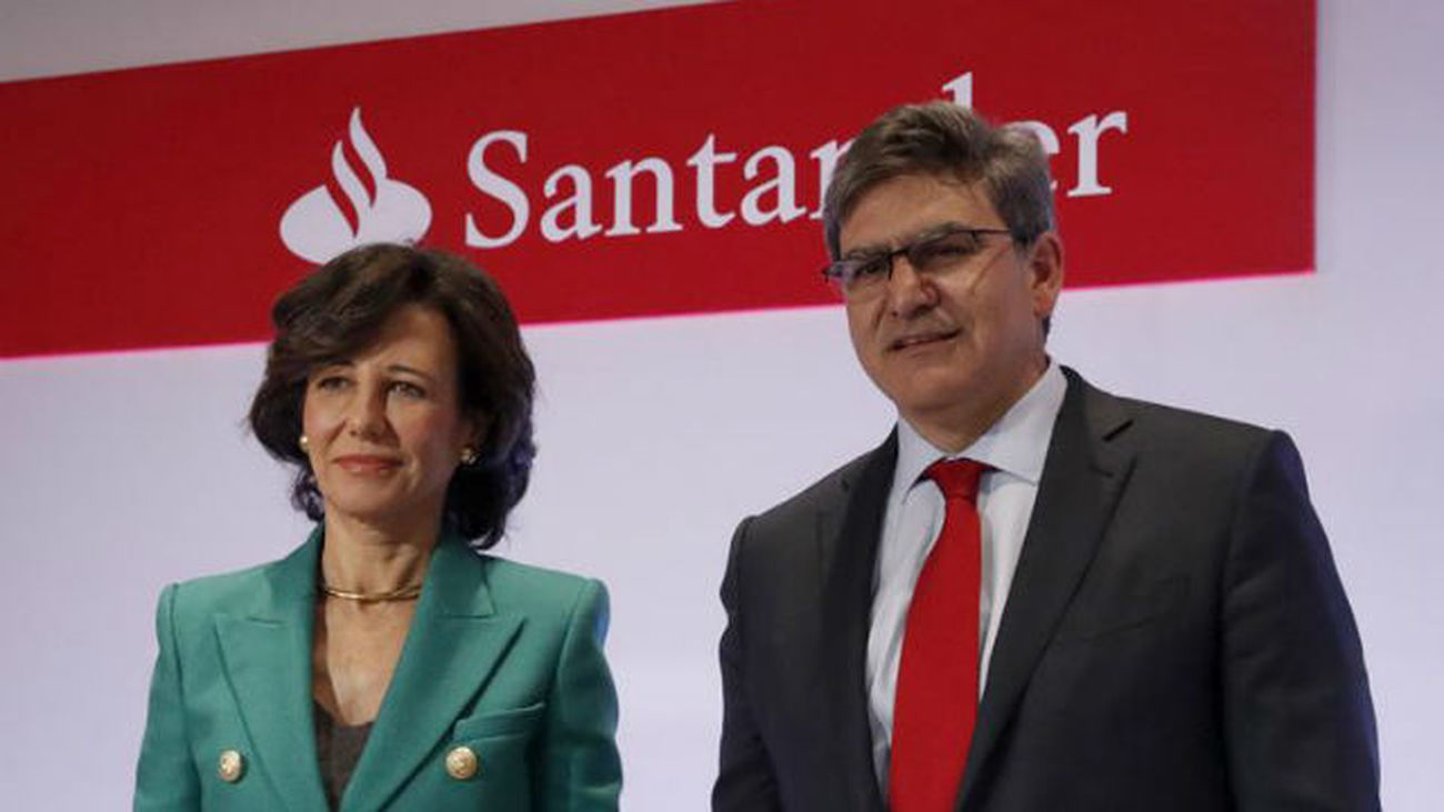 La presidenta del Santander, Ana Botín, y el consejero delegado, Jose Antonio Álvarez
