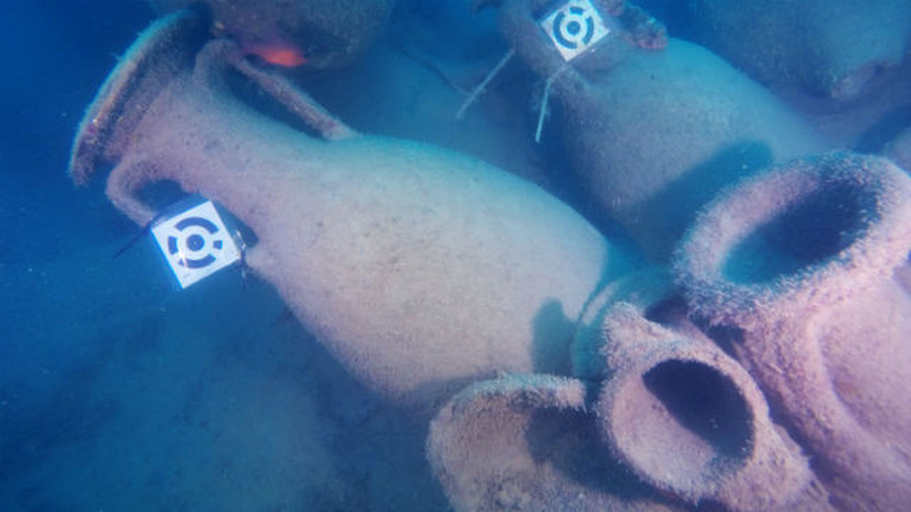 Hallan en Baleares un pecio romano, de los mejor conservados del Mediterráneo