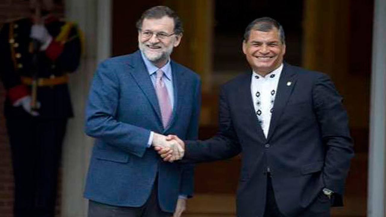 Rafael Correa con Mariano Rajoy