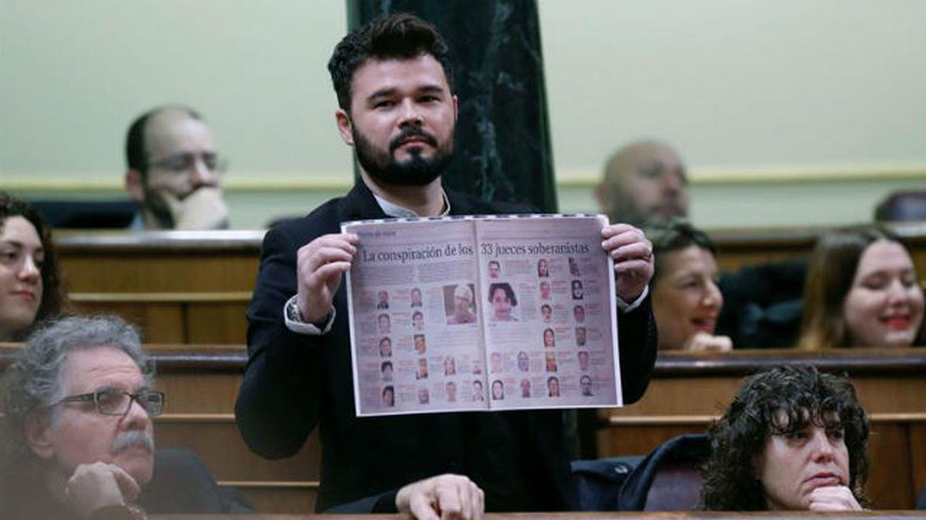 El portavoz de ERC, Gabriel Rufián