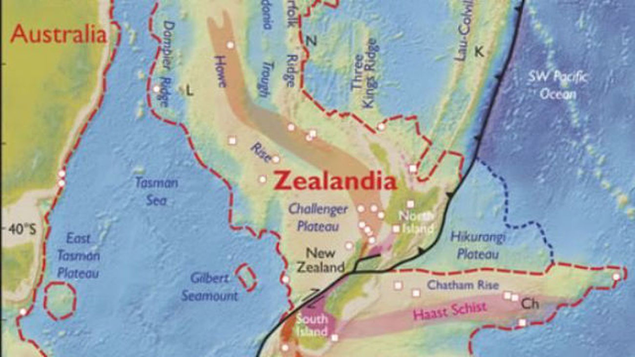 Zelandia abre interrogantes sobre la división del supercontinente Gondwana
