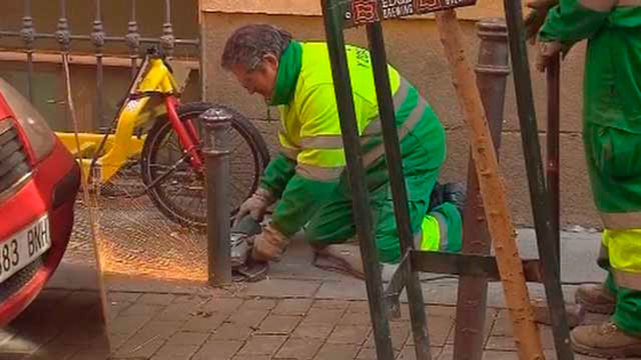 Retirando un bolardo