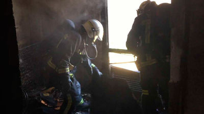 Aparatoso incendio en una vivienda ocupada de San Lorenzo