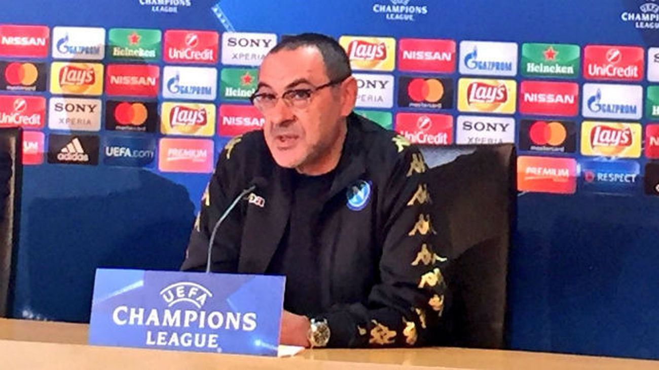 Sarri: "La presión es del Madrid, son los campeones del mundo y de Europa"