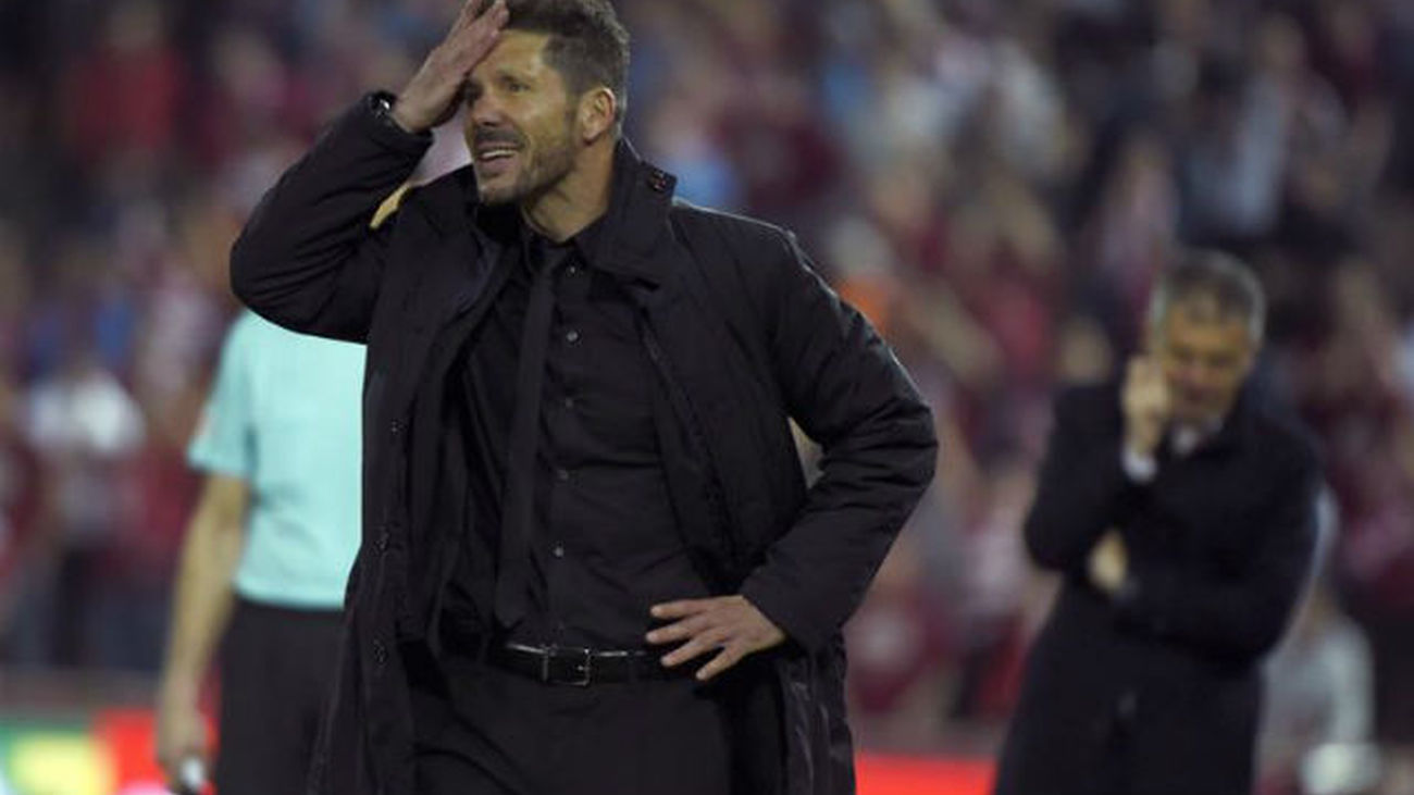 Simeone: "Mirar al Sevilla no sería bueno porque cinco puntos son muchos"