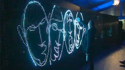 'Graffitis de luz', en la Plaza Mayor