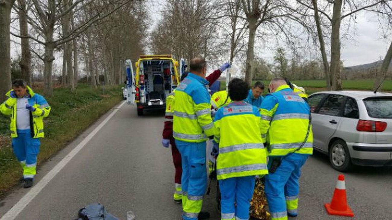Grave un hombre atropellado por un coche en una carretera de Aranjuez