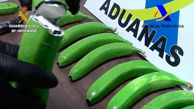 Intervienen  cerca de 17 kilos de cocaína ocultos en bananas y solapas