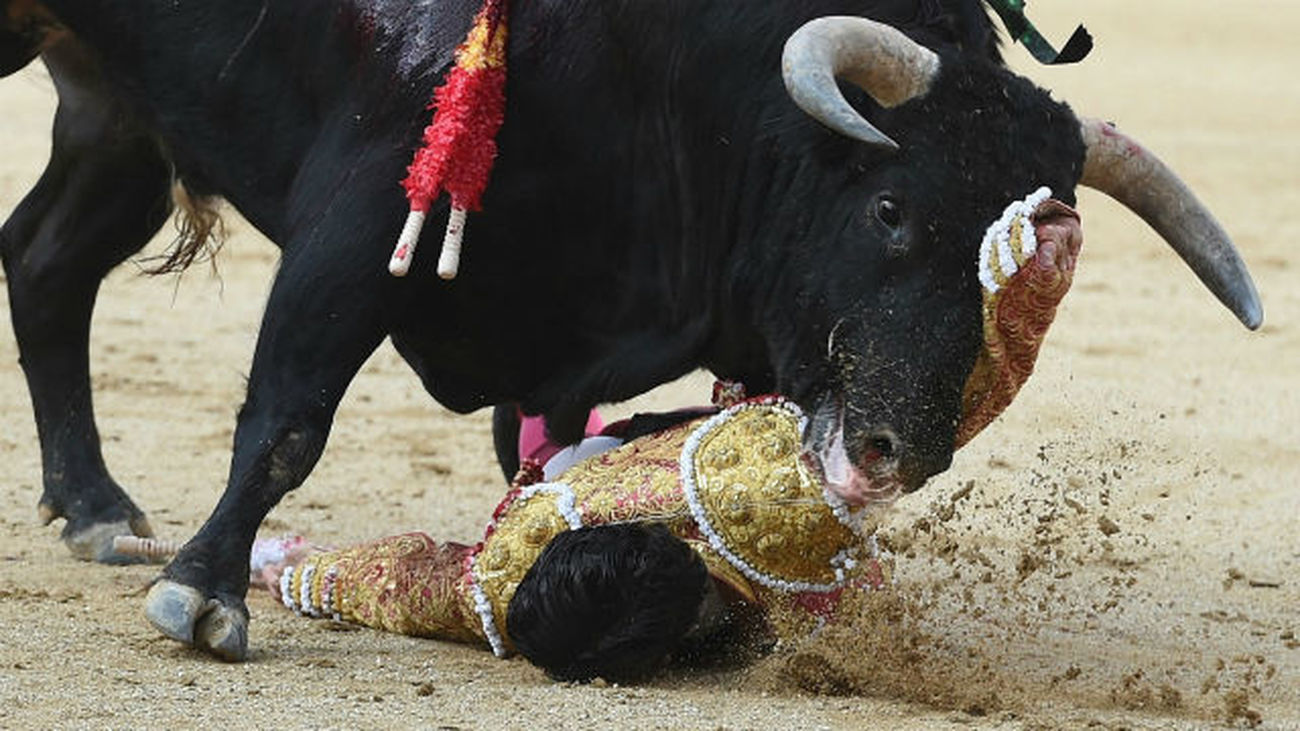 Seria cogida al novillero Pablo Aguado en el inicio de la temporada taurina en las Ventas