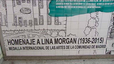 La estación de Metro de La Latina estrena el mural homenaje a Lina Morgan