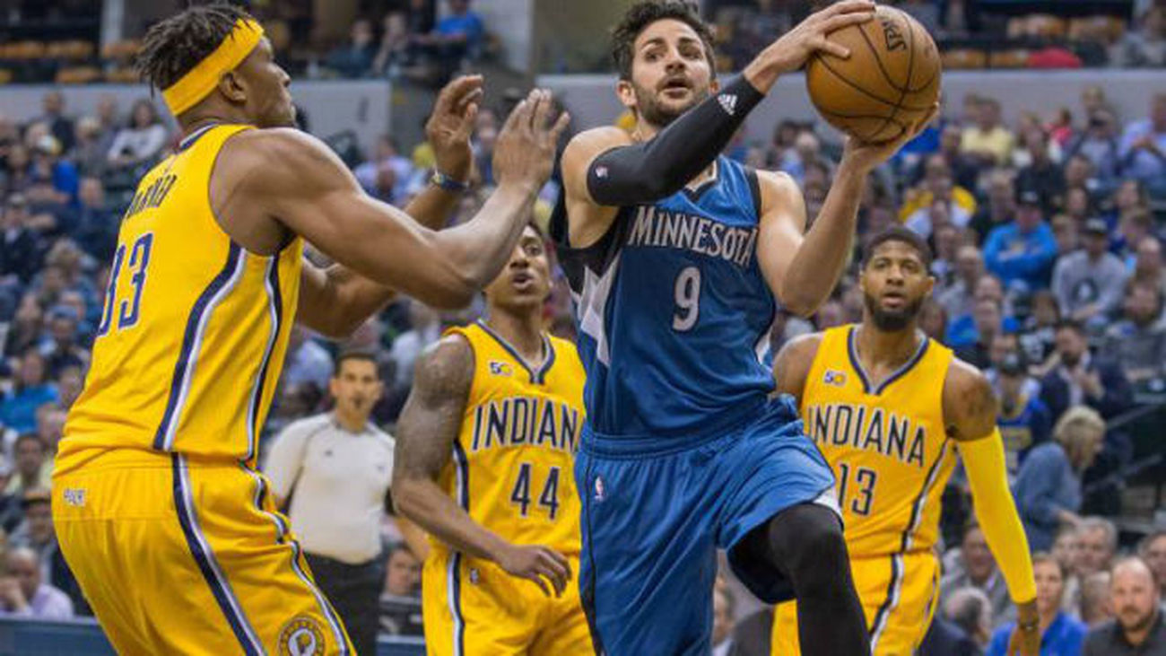 Ricky Rubio ante Indiana Pacers