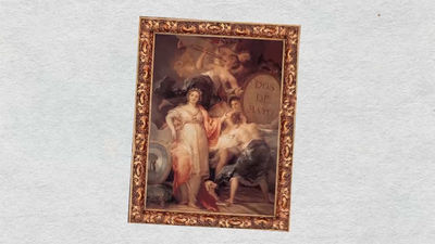 'Alegoría de la Villa de Madrid', un cuadro de quita y pon