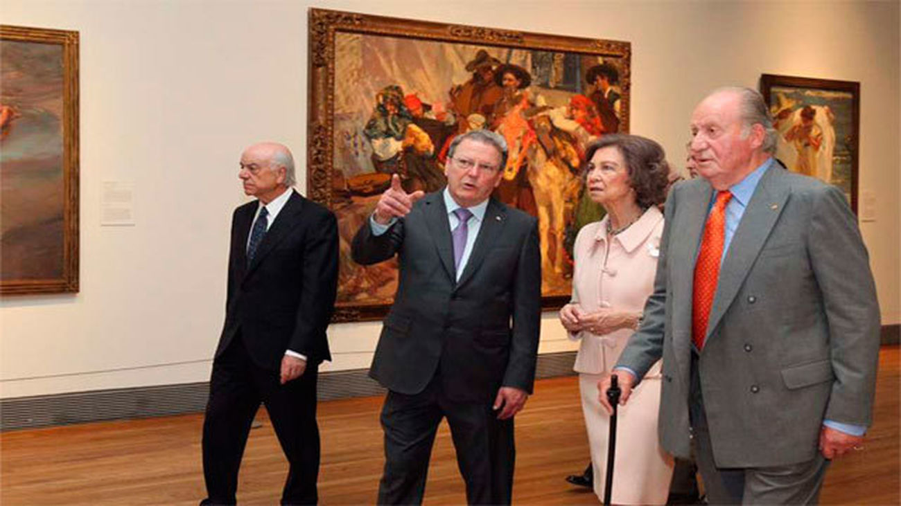 Francisco González, Miguel Falomir, doña Sofía y Don Juan Carlos