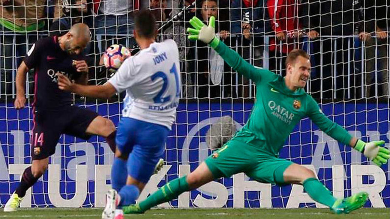 El Málaga derrota al Barcelona