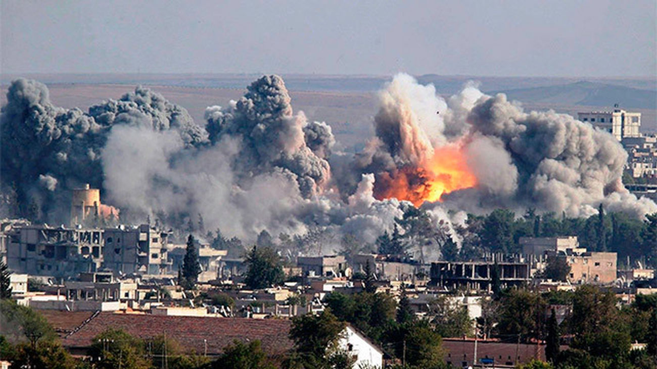 Imagen de archivo de uno de los bombardeos en Siria