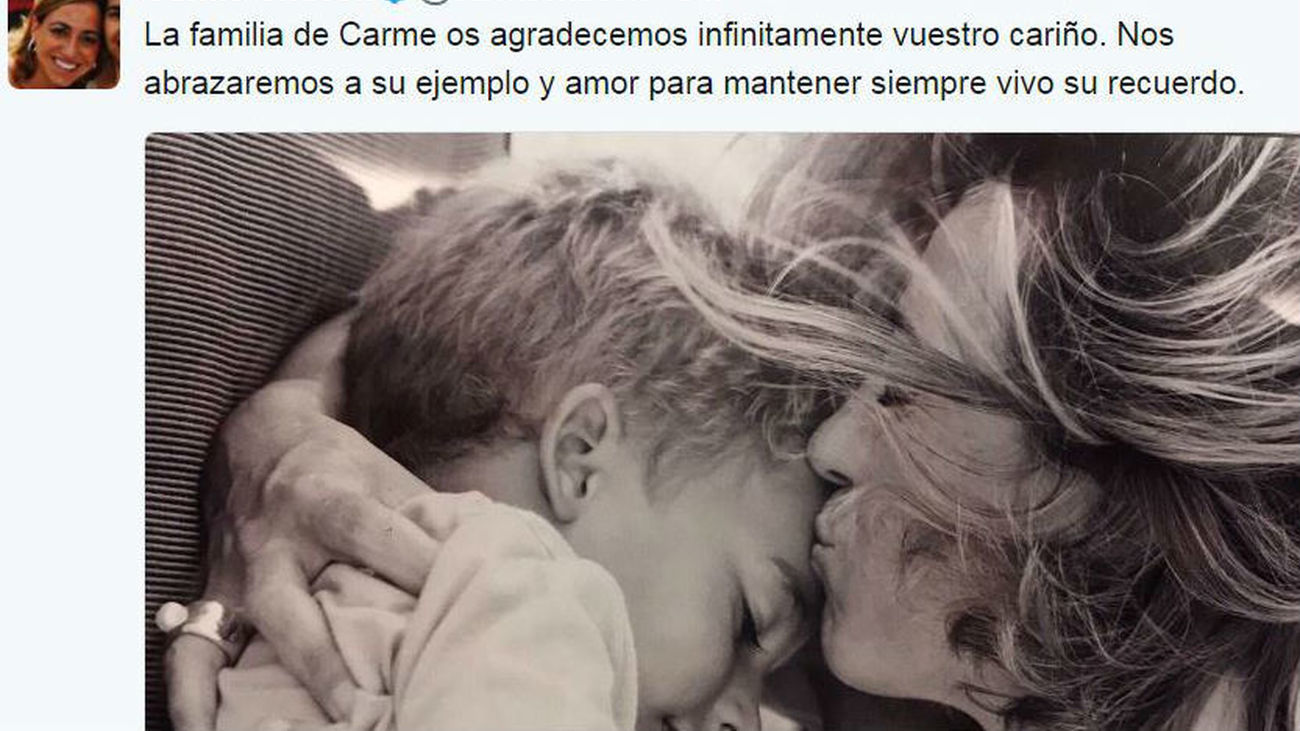 La familia de Chacón agradece en Twitter el cariño expresado tras fallecimiento