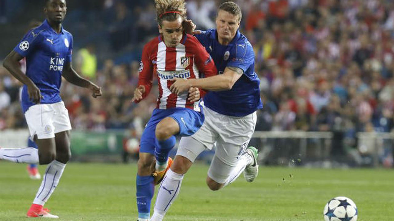 El Atleti y un gol contra la presión del Leicester para meterse en 'semis'