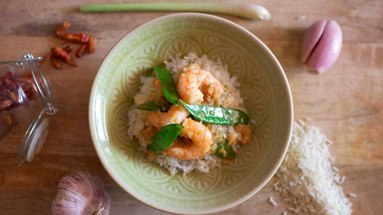 La receta del día: Arroz basmati con langostinos lima limón