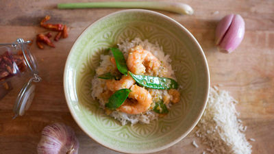 La receta del día: Arroz basmati con langostinos lima limón