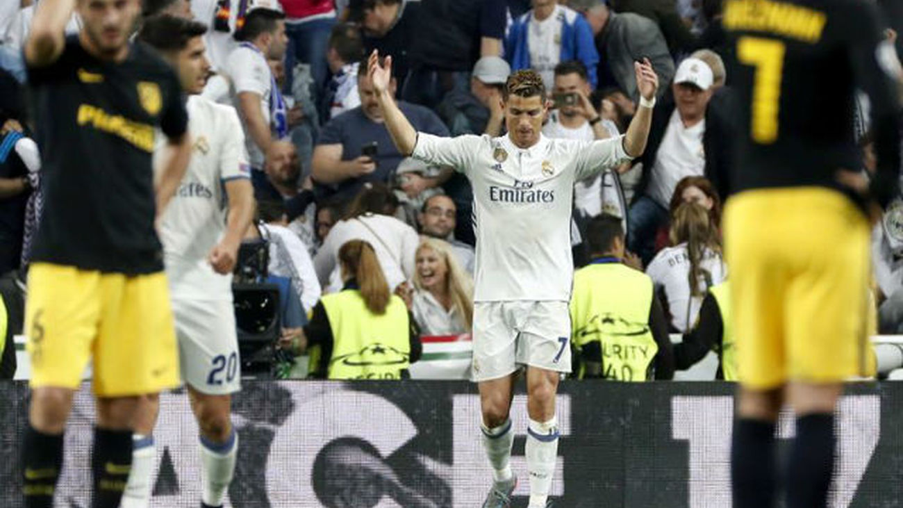 Cristiano Ronaldo ante el At. Madrid