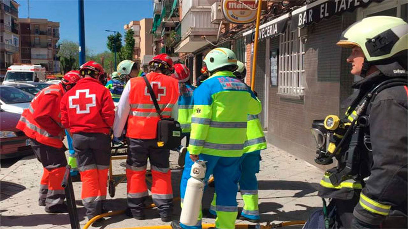 Leganés: Un anciano rescatado inconsciente del incendio de su vivienda