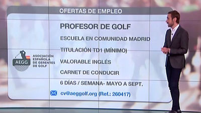 Trabaja como profesor de golf en Madrid